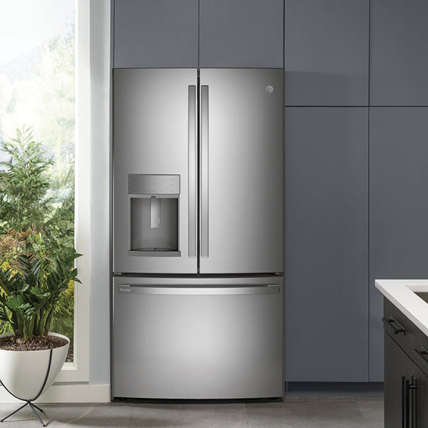 Profile 36 in 22.1 Cu Ft Counter Depth French Door Refrigerator with Hands-Free AutoFill