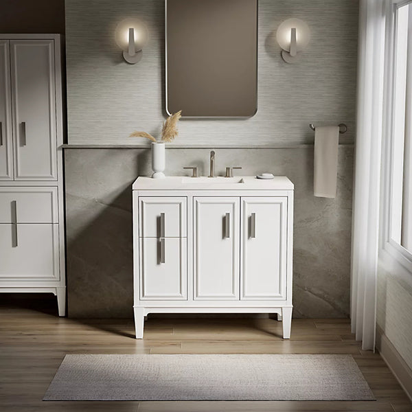 Southerk 36 in Bathroom Vanity Cabinet with Sink and Quartz Top