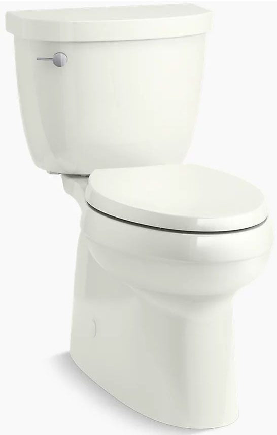 Two-Piece Elongated Toilet With Skirted Trapway, 1.28 gpf