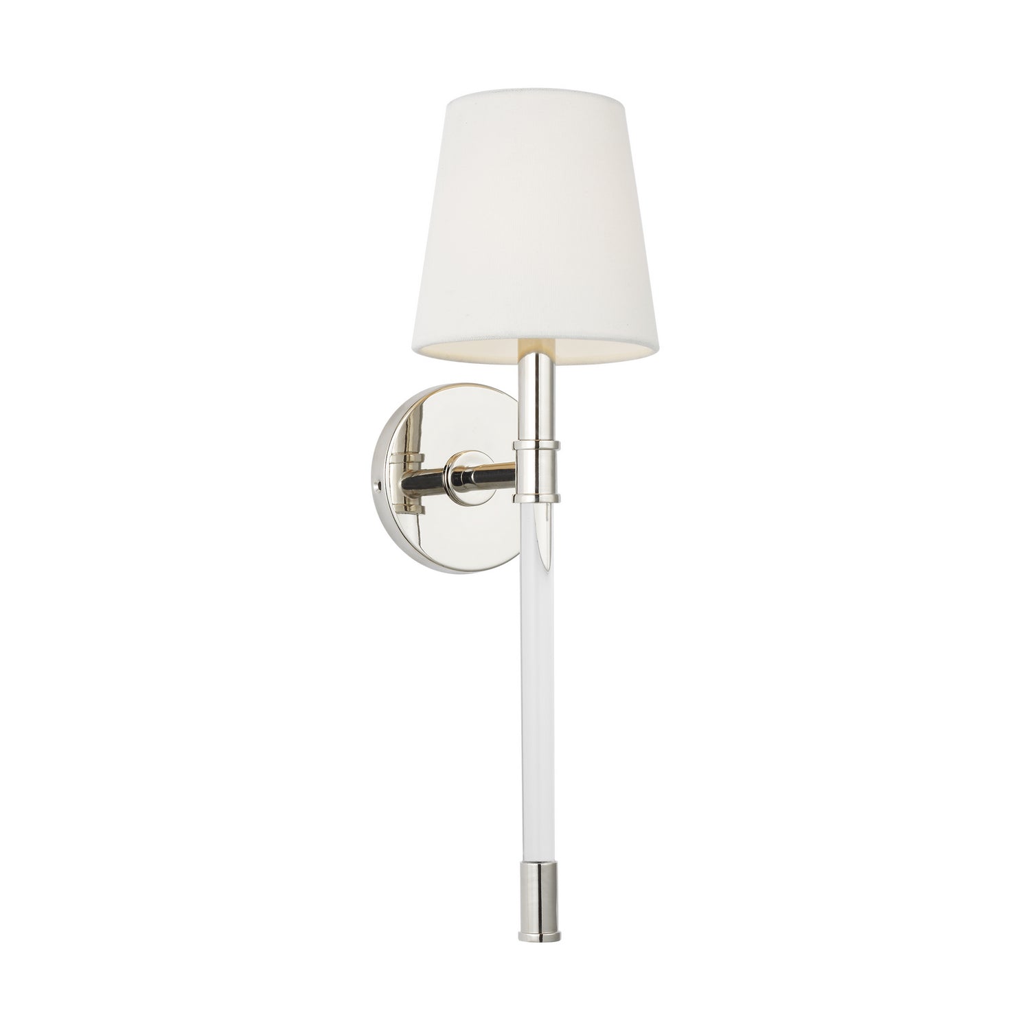 Hanover 1-Light Wall Sconce with White Fabric Shade