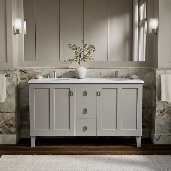 Poplin 60 in Bathroom Vanity Cabinet