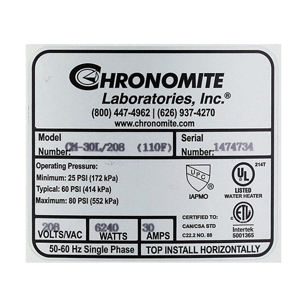 Chronomite CM-30L/208