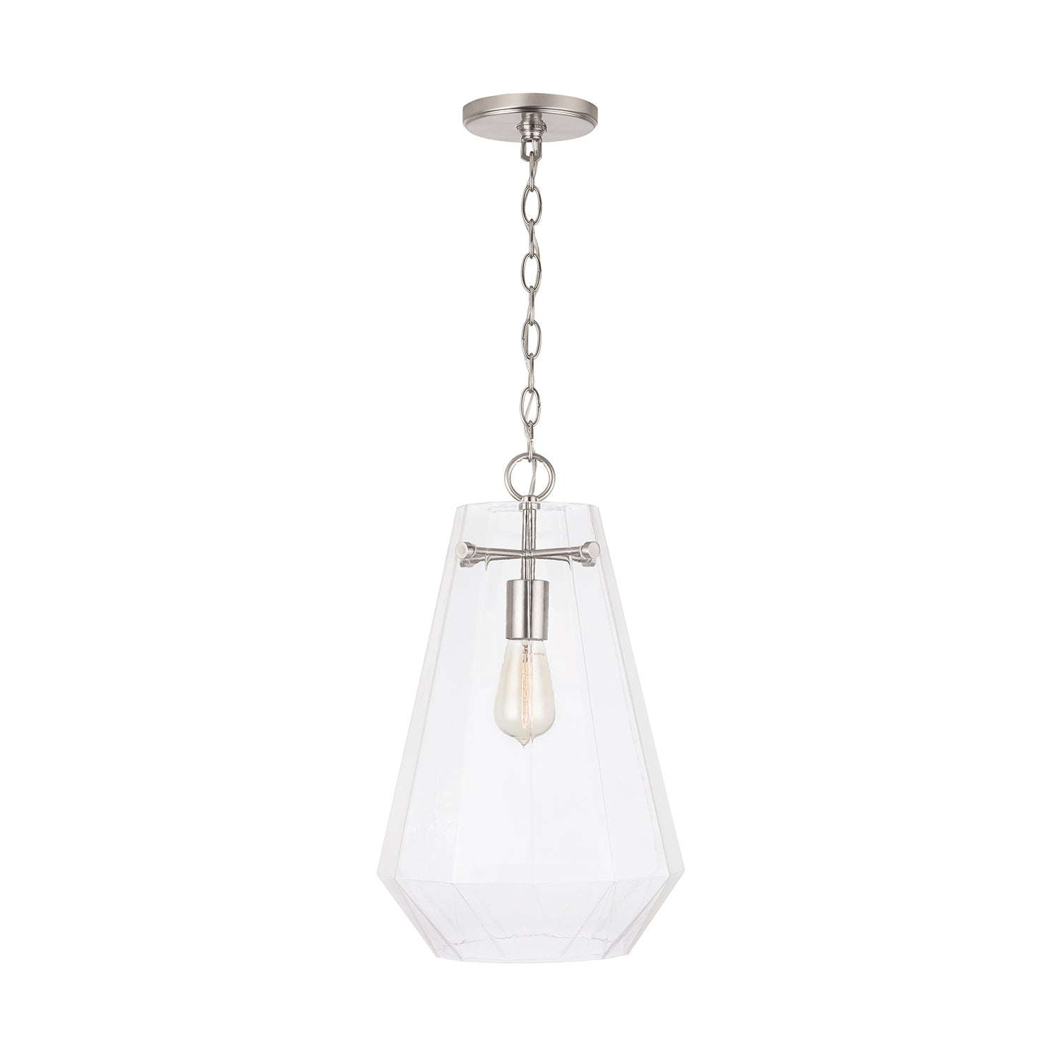 Lee 11 in 1-Light Pendant with Clear Prismatic Glass