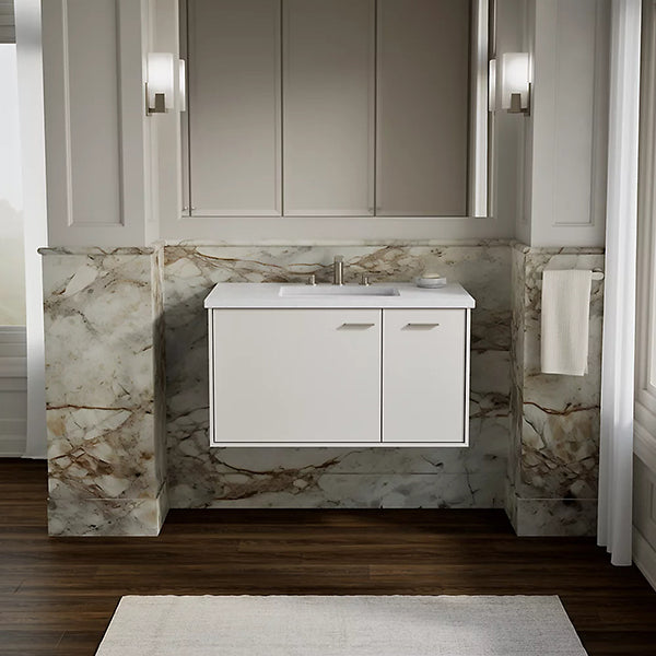 Jute 36 in Wall-Hung Bathroom Vanity Cabinet
