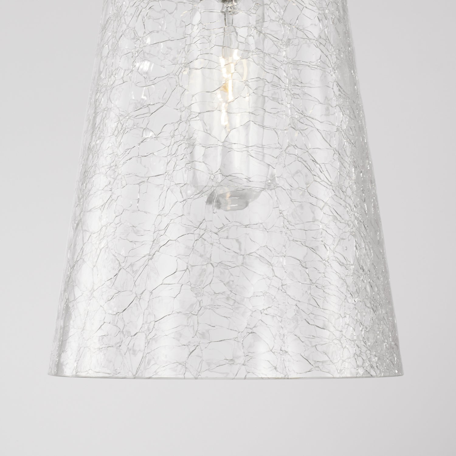 Mila 6 in 1-Light Pendant with Clear Half-Crackle Tapered Glass