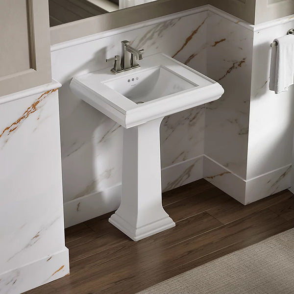 Memoirs Classic 24-1/4 in 4 in Centerset Rectangular Pedestal Bathroom Sink