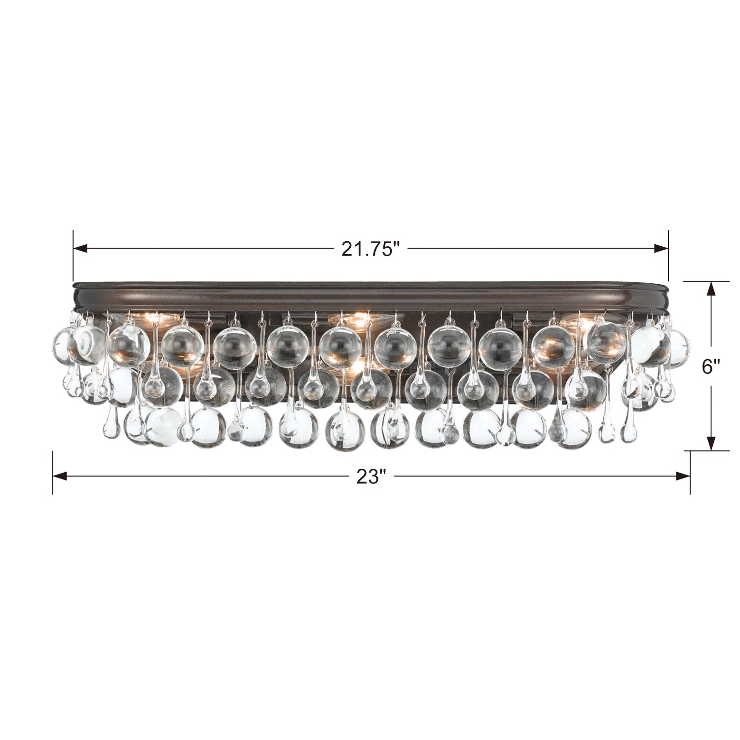 Calypso 6-Light Bathroom Vanity Light with Glass Drops Shade