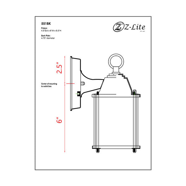 Z-Lite 551BK
