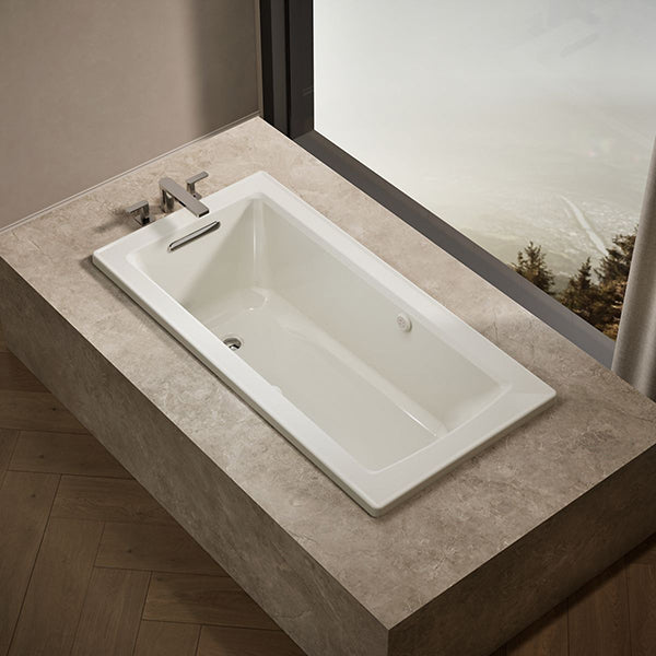 Archer 30 in x 60 in Drop In Acrylic Air Tub with Reversible Drain and Overflow