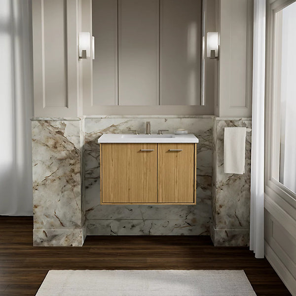 Jute 30 in Wall-Hung Bathroom Vanity Cabinet