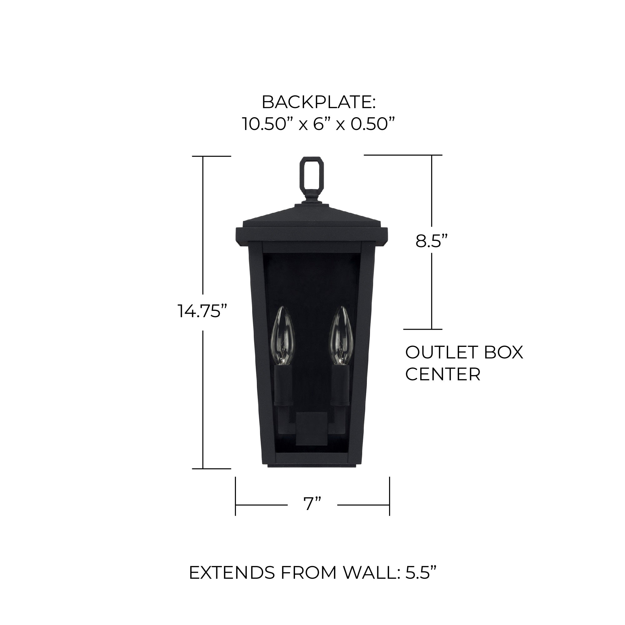 Capital Lighting 926221BK: 926221BK_DIM.jpg