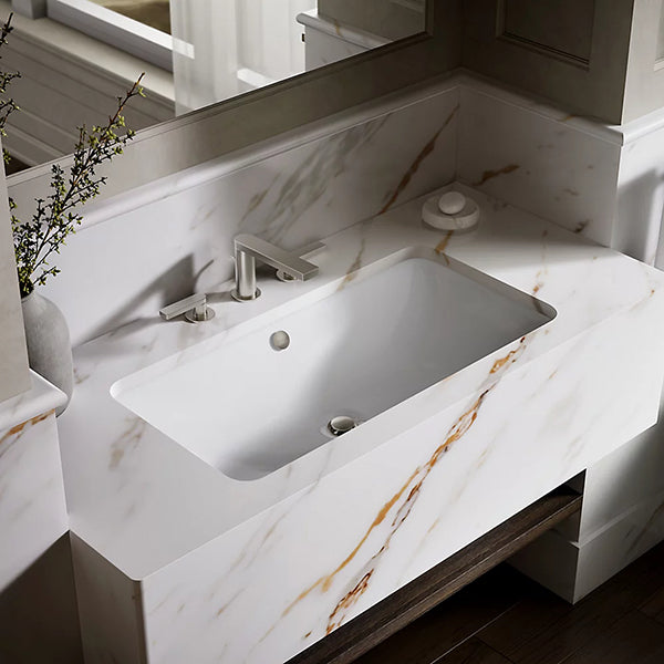 Iron Plains 30 in Rectangular Drop-In/Undermount Bathroom Sink