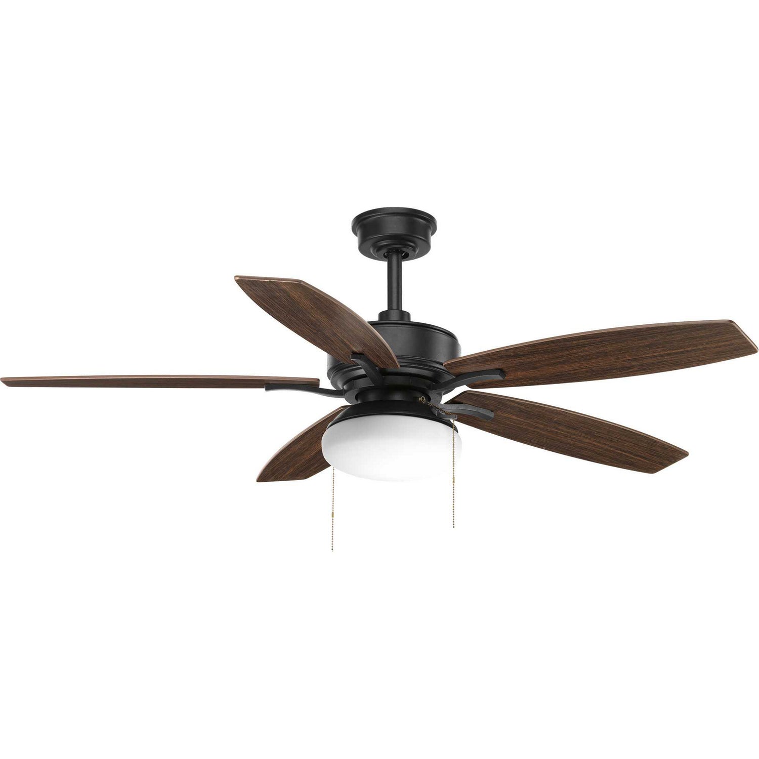 Billows 52 in with Black with Toasted Oak Blades Reversible Ceiling Fan