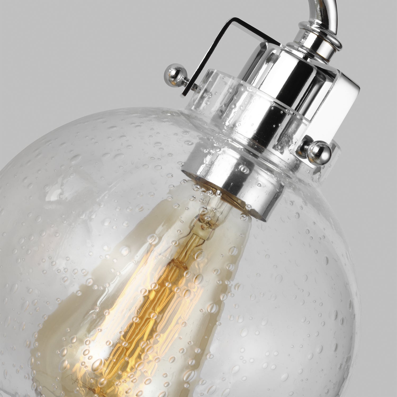Clara 3-Light Bathroom Vanity Light with Clear Seedy Glass Shade