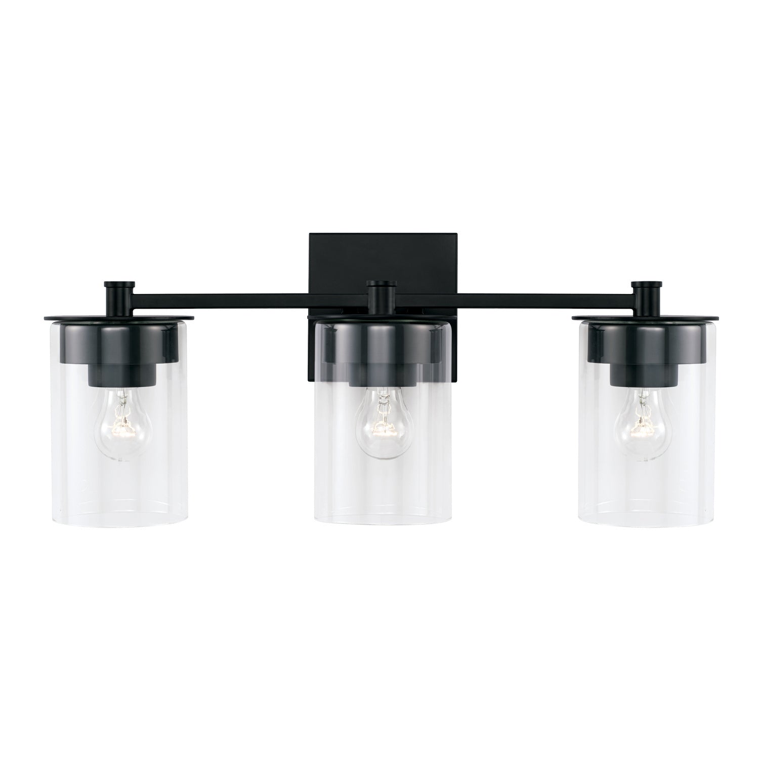 Mason 3-Light Bathroom Vanity Light with Clear Glass Shade
