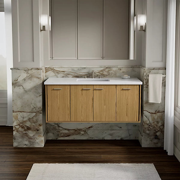 Jute 48 in Wall-Hung Bathroom Vanity Cabinet