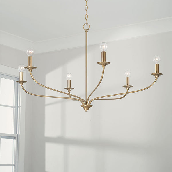 Dolan 6-Light Chandelier Wide Candle Style Chandelier
