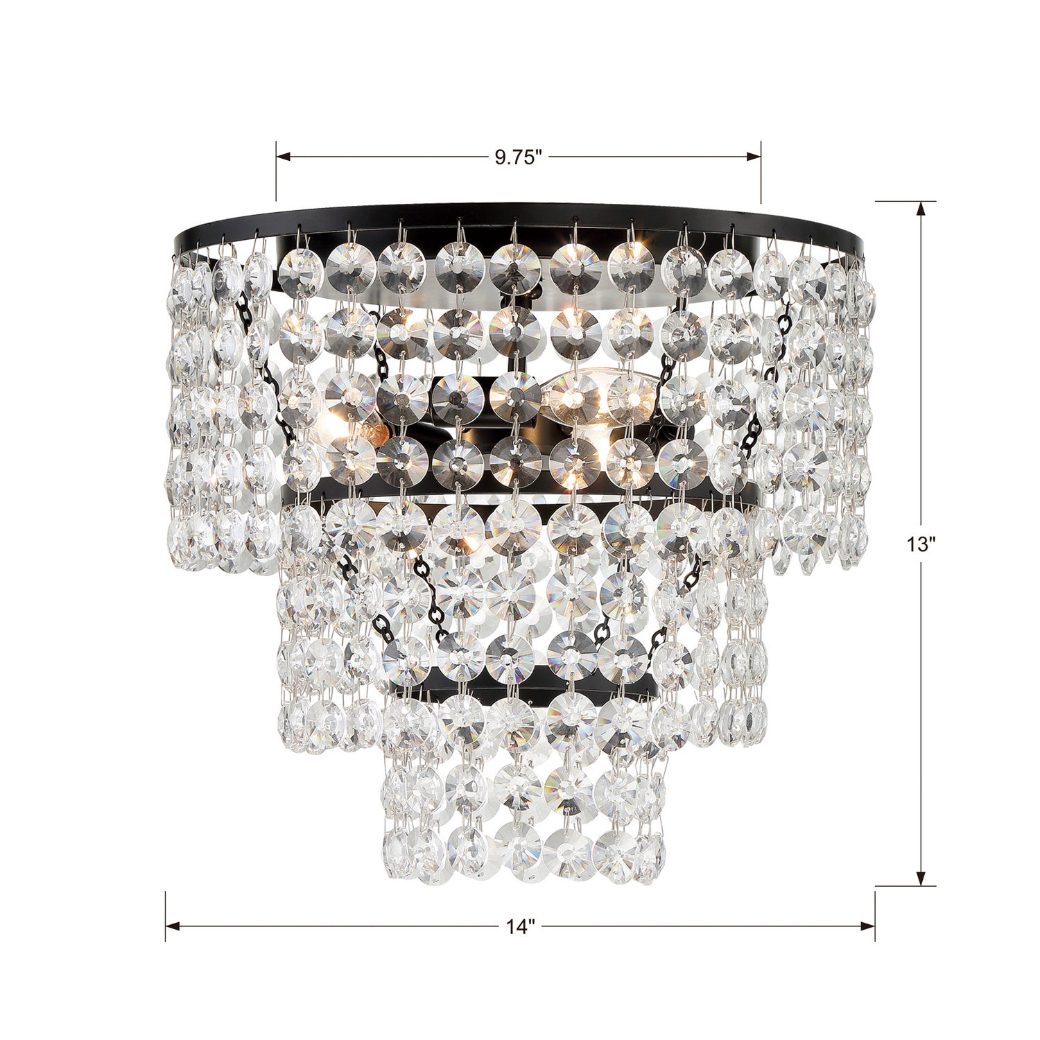 Gabrielle 3-Light 14 in Flush Ceiling Light Fixture