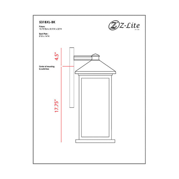 Z-Lite 531BXL-BK