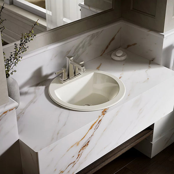 Bryant 19 in 4 in Centerset Round Drop-In Bathroom Sink