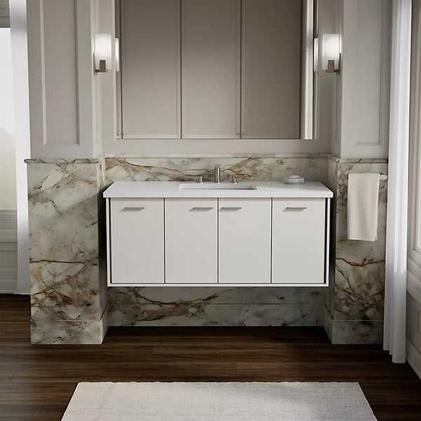 Jute 48 in Wall-Hung Bathroom Vanity Cabinet