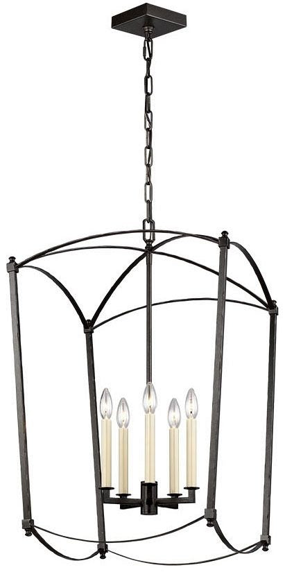 Thayer 5-Light 20 in Wide Taper Candle Pendant Lantern