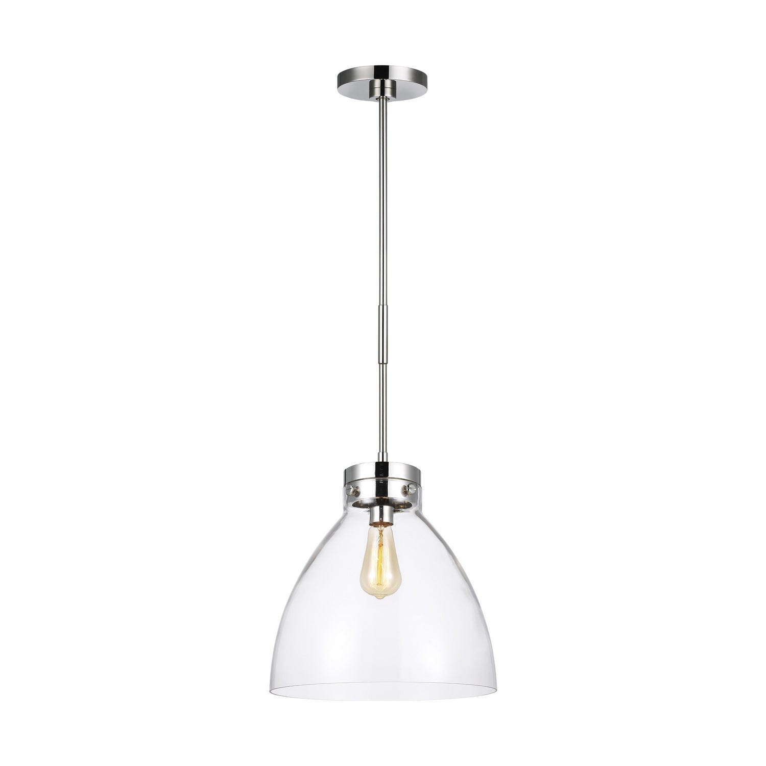 Garrett 1-Light Pendant Light with Clear Glass Shade
