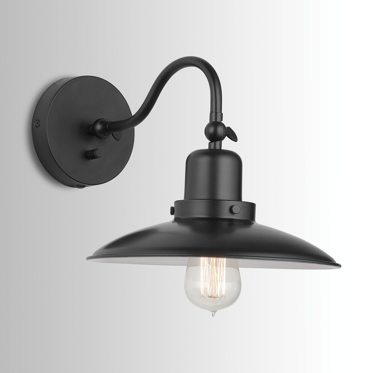 Dewitt 1-Light Outdoor Wall Sconce with Metal Shade