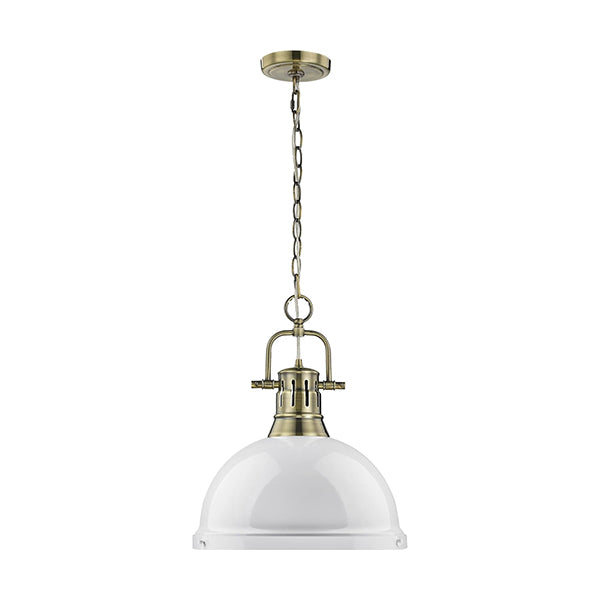 Golden Lighting 3602-L AB-WH