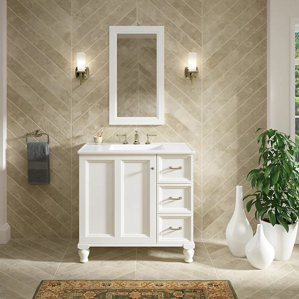 Damask 36 in Bathroom Vanity Cabinet