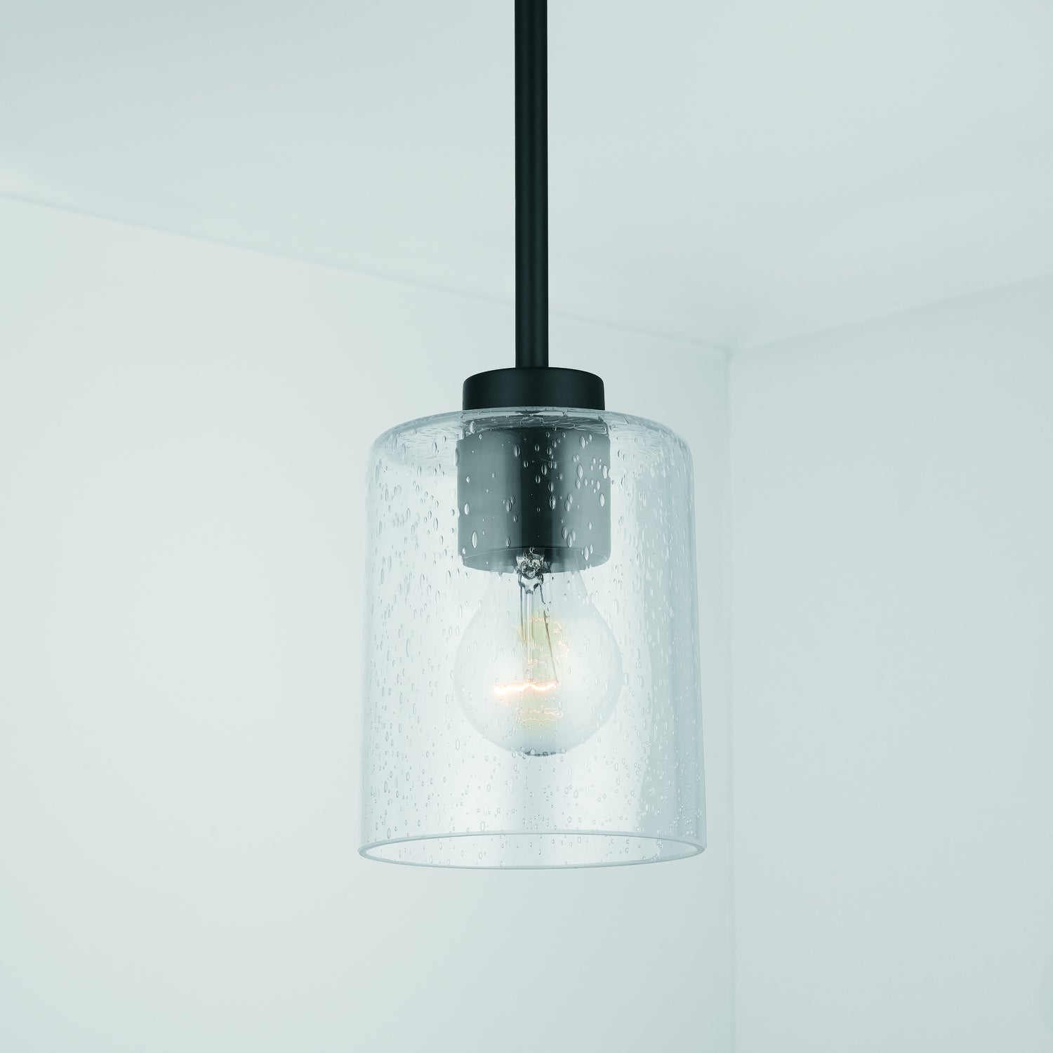 Greyson 4-3/4 in 1-Light Pendant with Clear Seeded Glass Shade