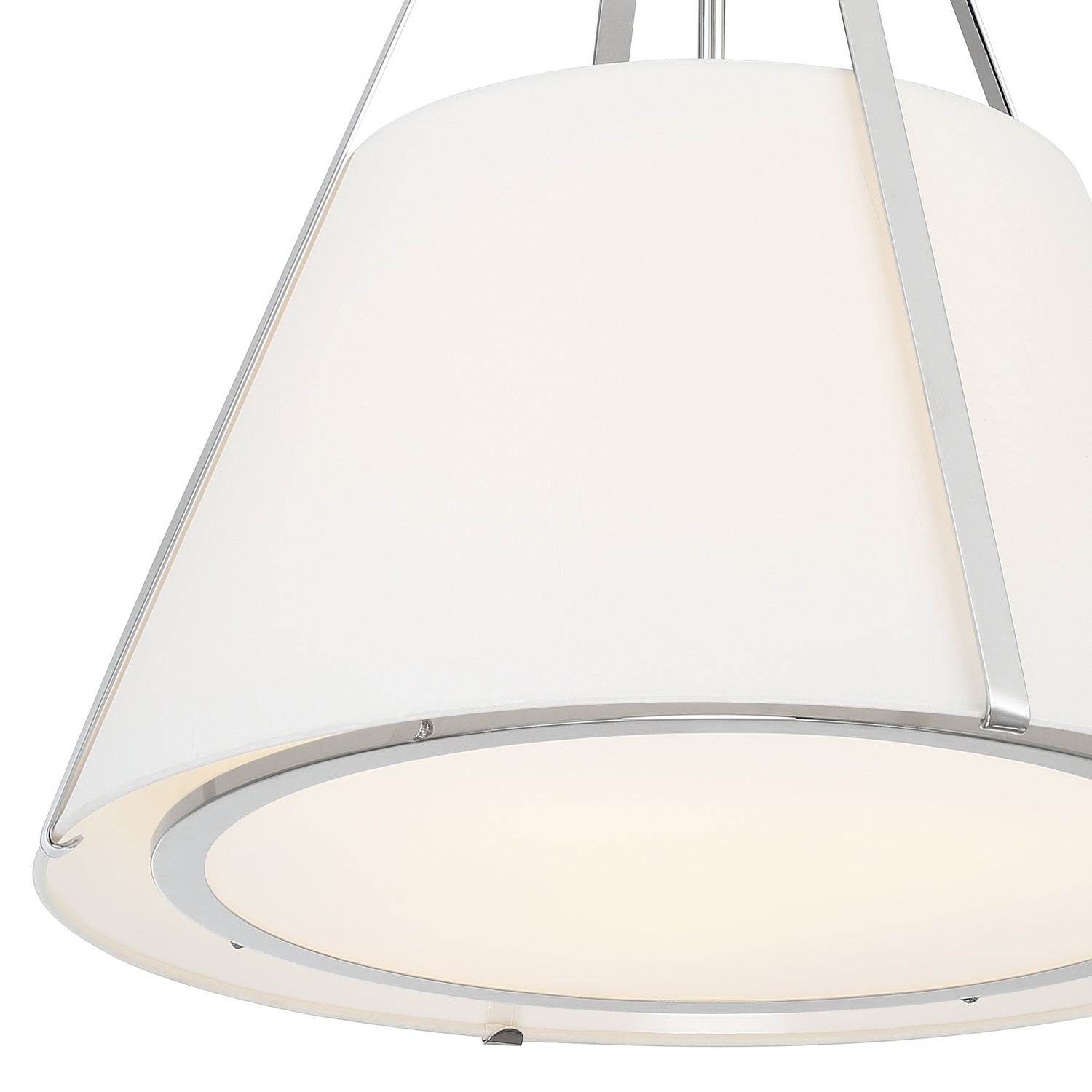 Fulton 20 in 3 Light Pendant with Silk Shade