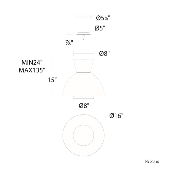 Wac Lighting PD-23316-BK