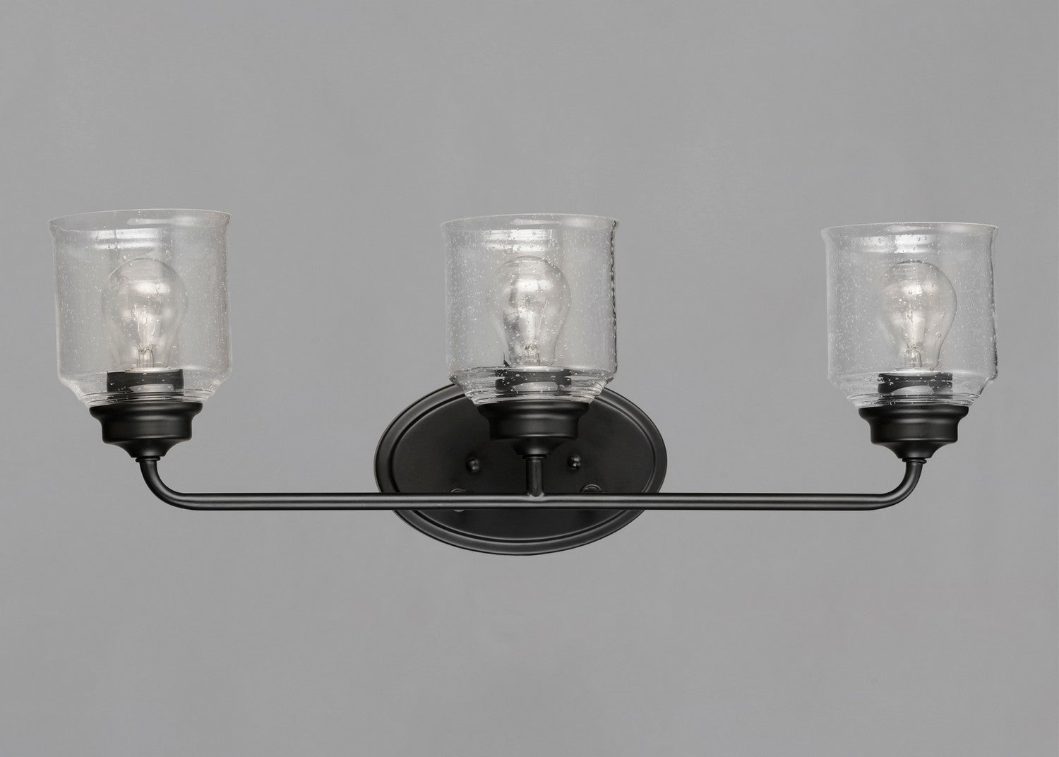 Acadia 3-Light Bathroom Vanity Light with Clear Seedy Glass Shade