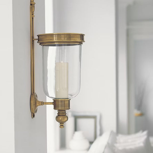 Openwork 1-Light Wall Sconce with Frosted Glass Shade