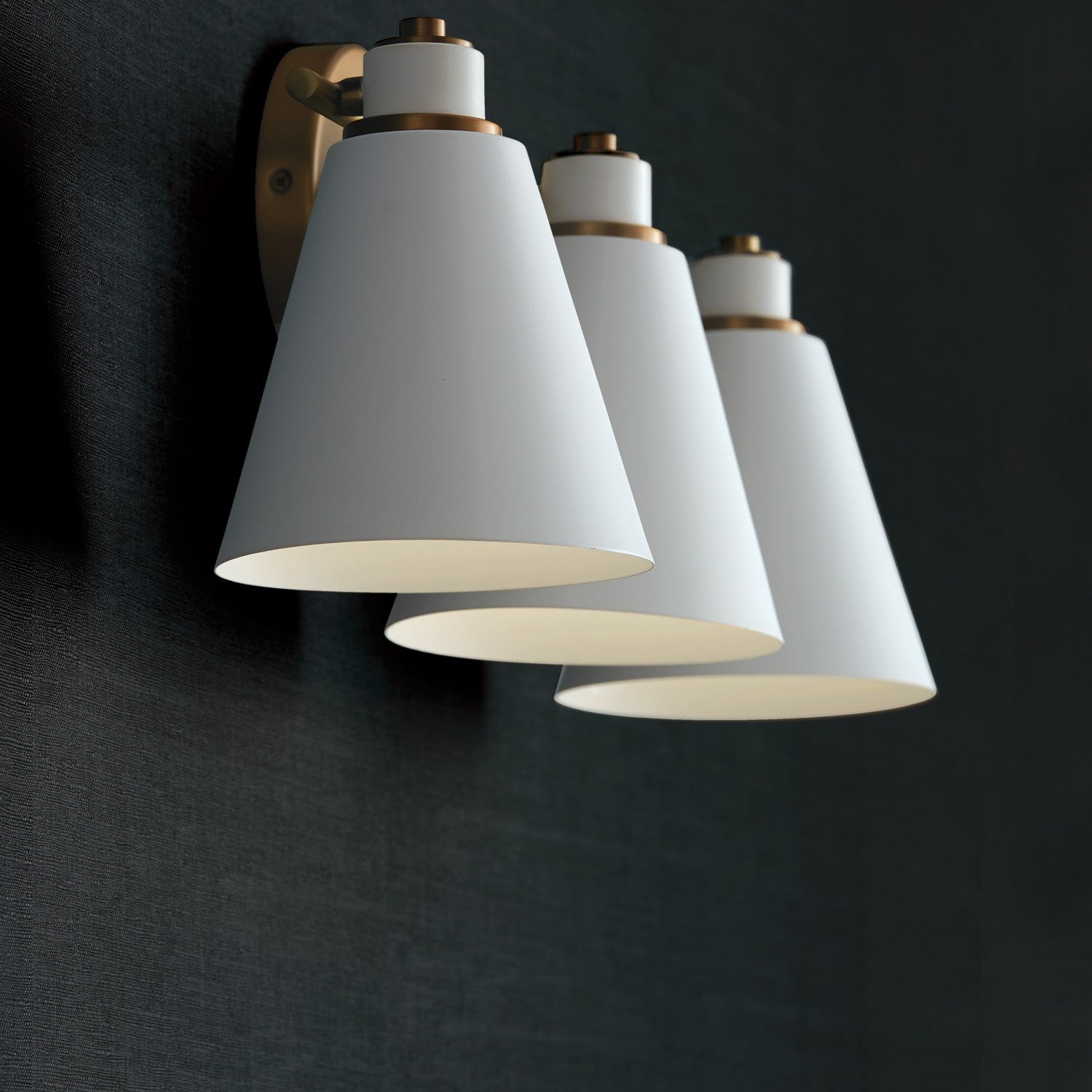 Bradley 3-Light 24 in Bathroom Vanity Light with Metal Shade