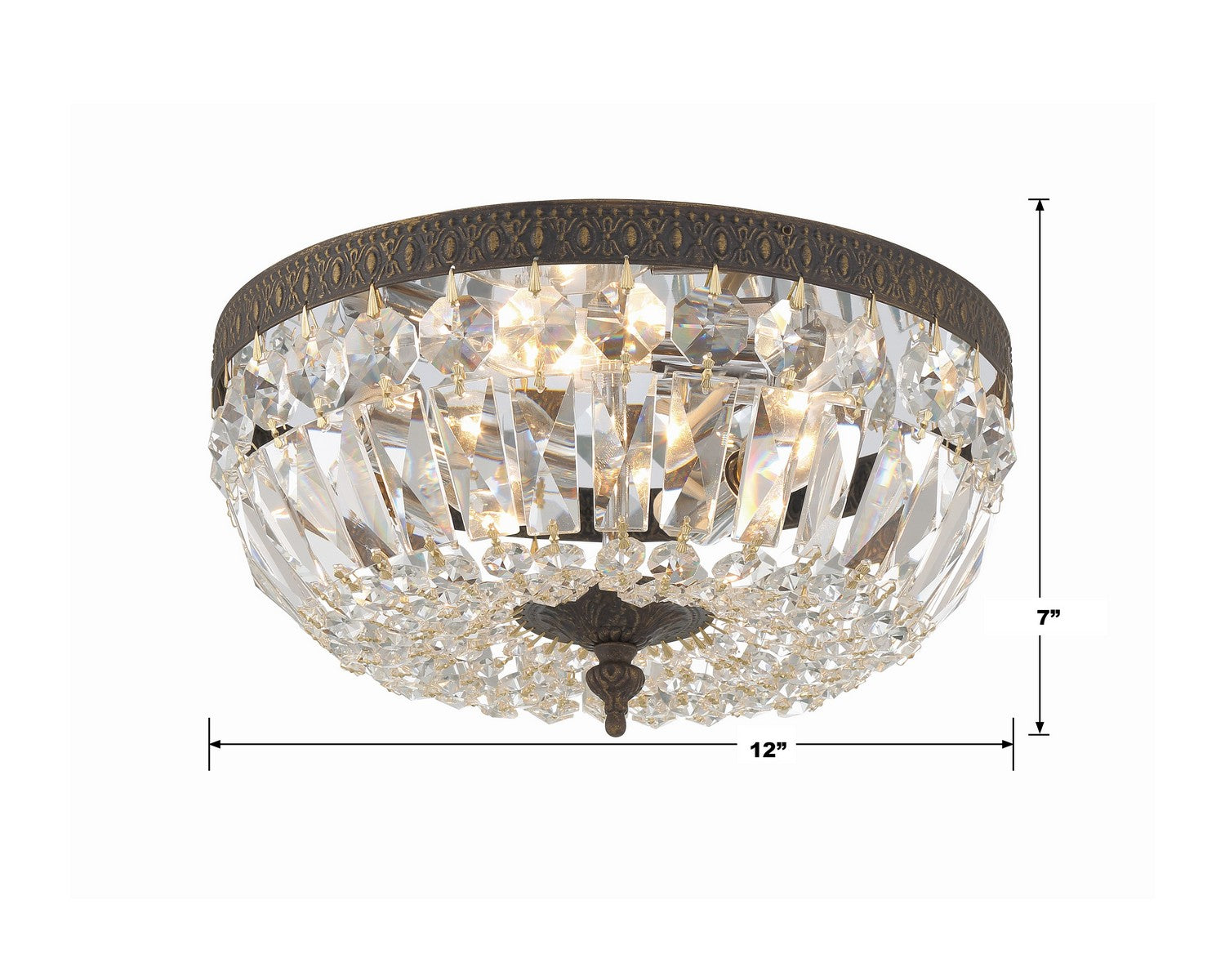Waltham 3-Light 12 in Flush Ceiling Light