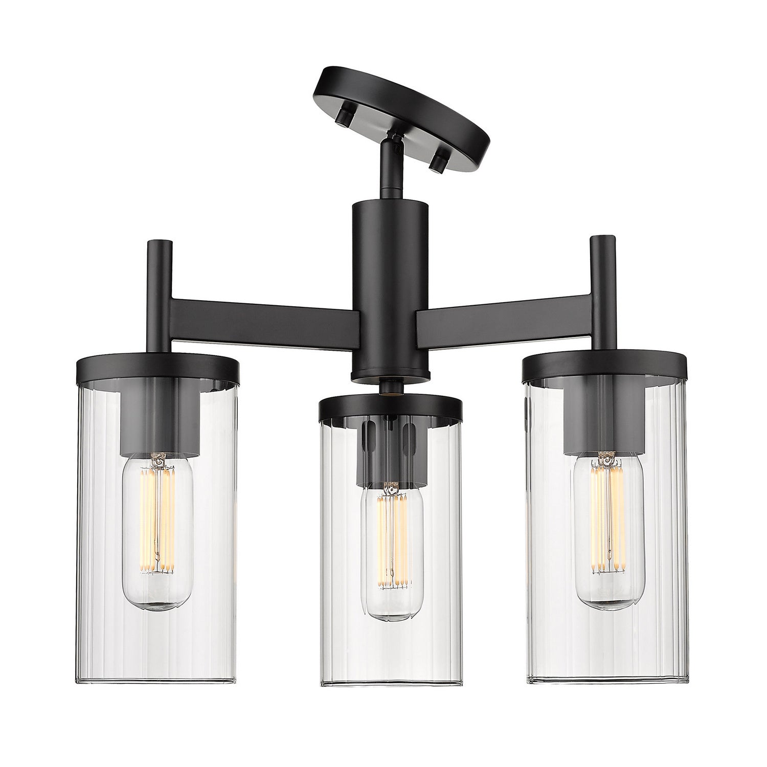 Golden Lighting 7011-3SF BLK-CLR: 1036741-3.jpg