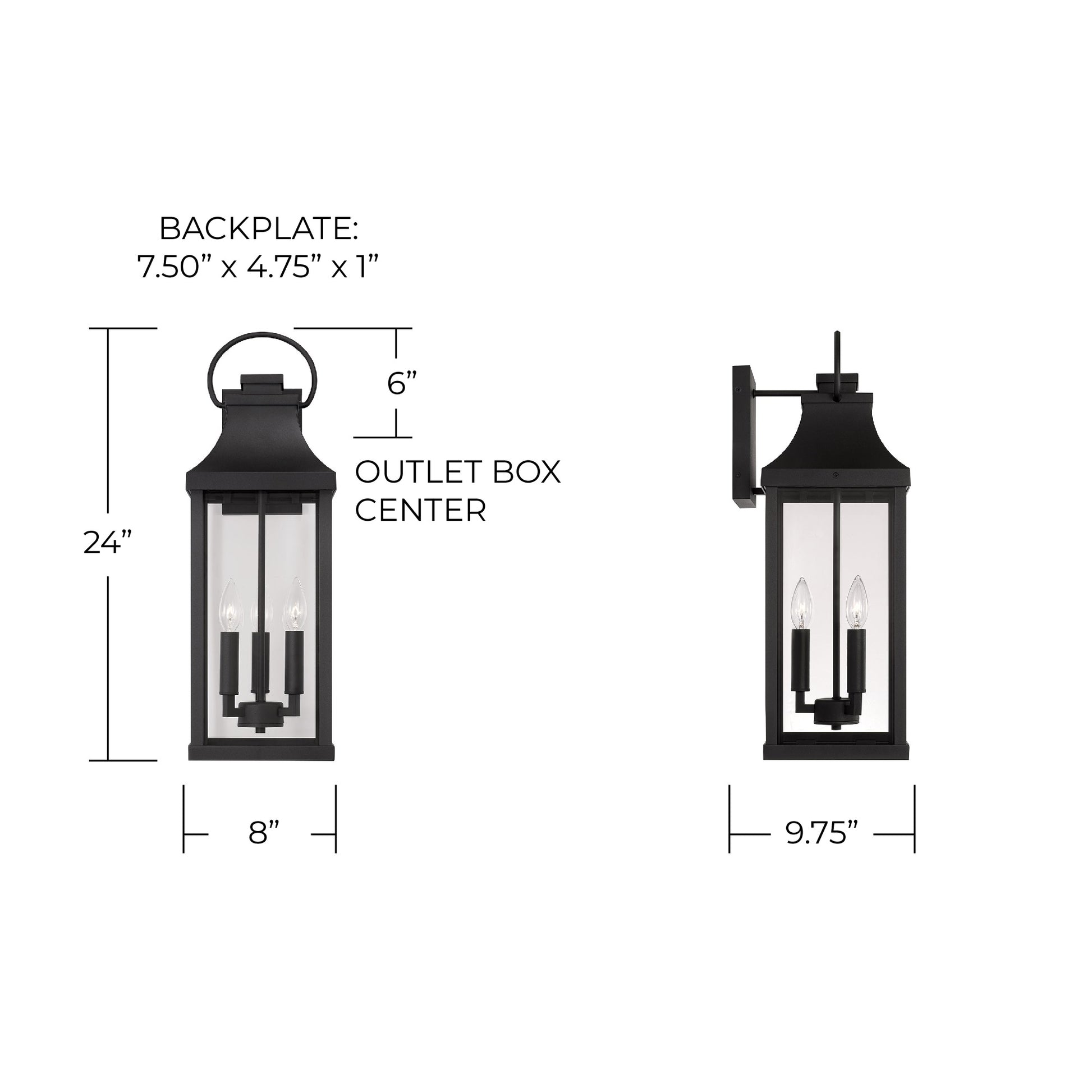 Capital Lighting 946431BK: 946431BK_DIM.jpg