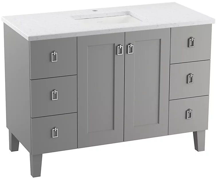 Poplin 48 in Bathroom Vanity Cabinet
