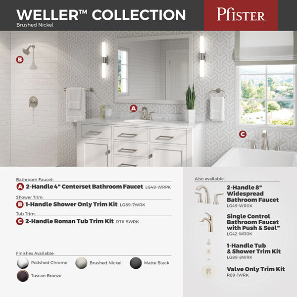 Weller Roman Tub Trim Kit with Lever Handles