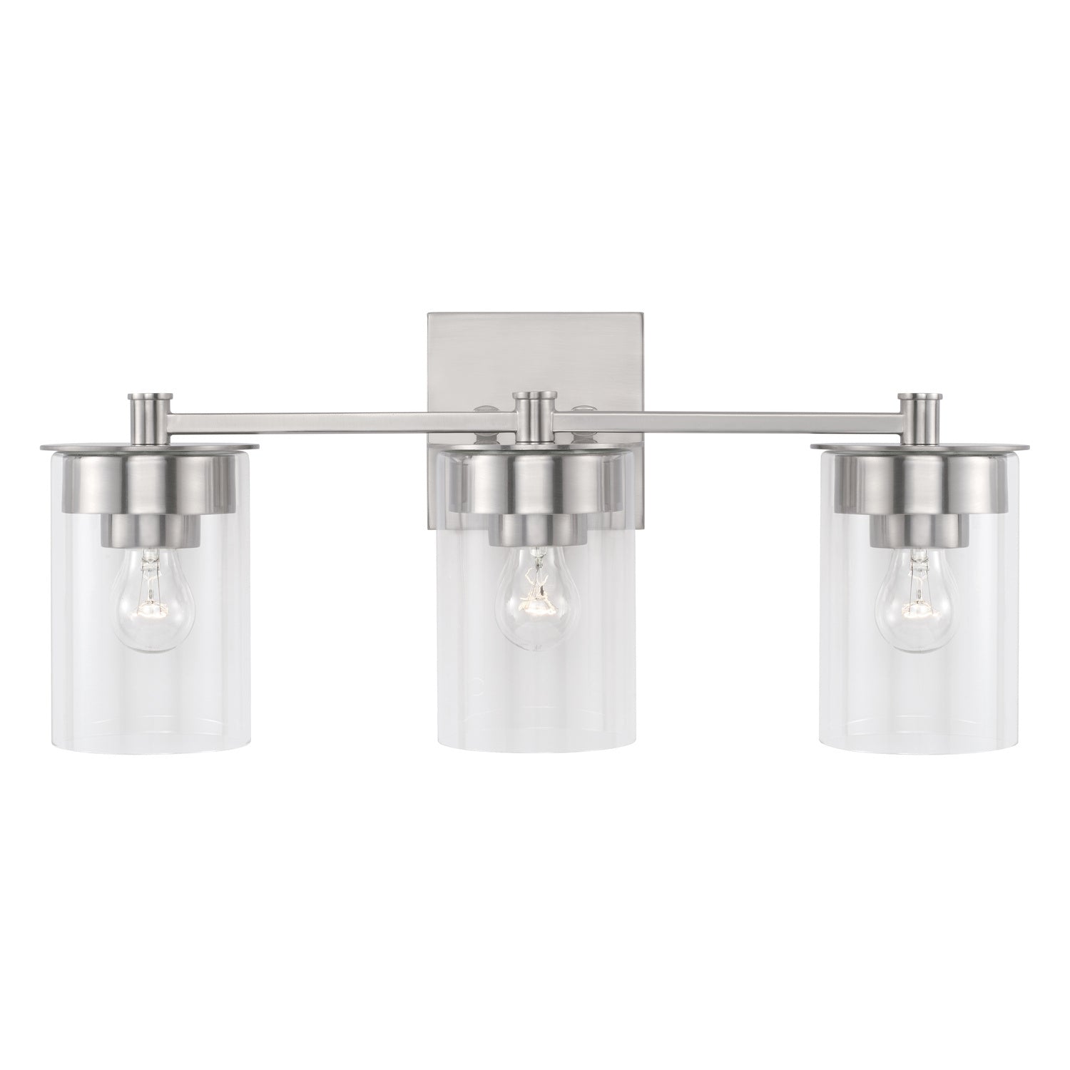 Mason 3-Light Bathroom Vanity Light with Clear Glass Shade