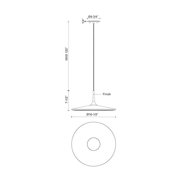 Kuzco PD46216-BK