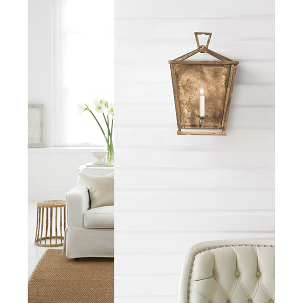 Vendome 2-Light Wall Sconce with White Linen Shade