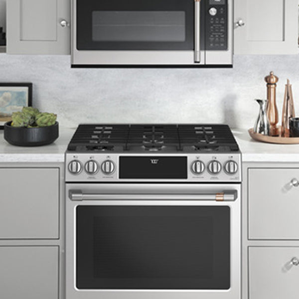 30 in Smart Slide-In Front-Control Gas Range with Convection Oven