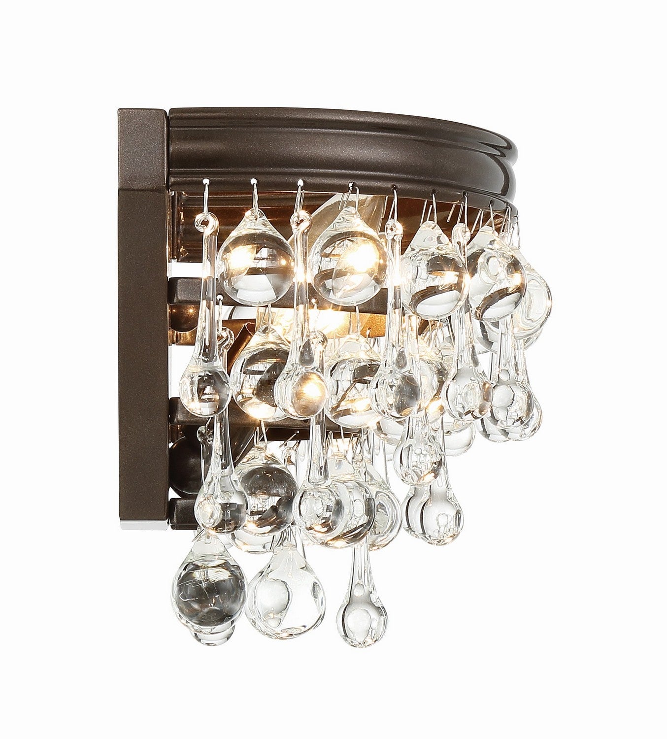 Calypso Flush Mount Light with Clear Crystal Drops