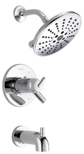 Trinsic TempAssure 17T Series H2Okinetic Tub and Shower Trim with Showerhead