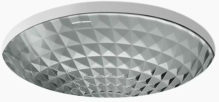 16 in Round Undermount Bathroom Sink, No Overflow