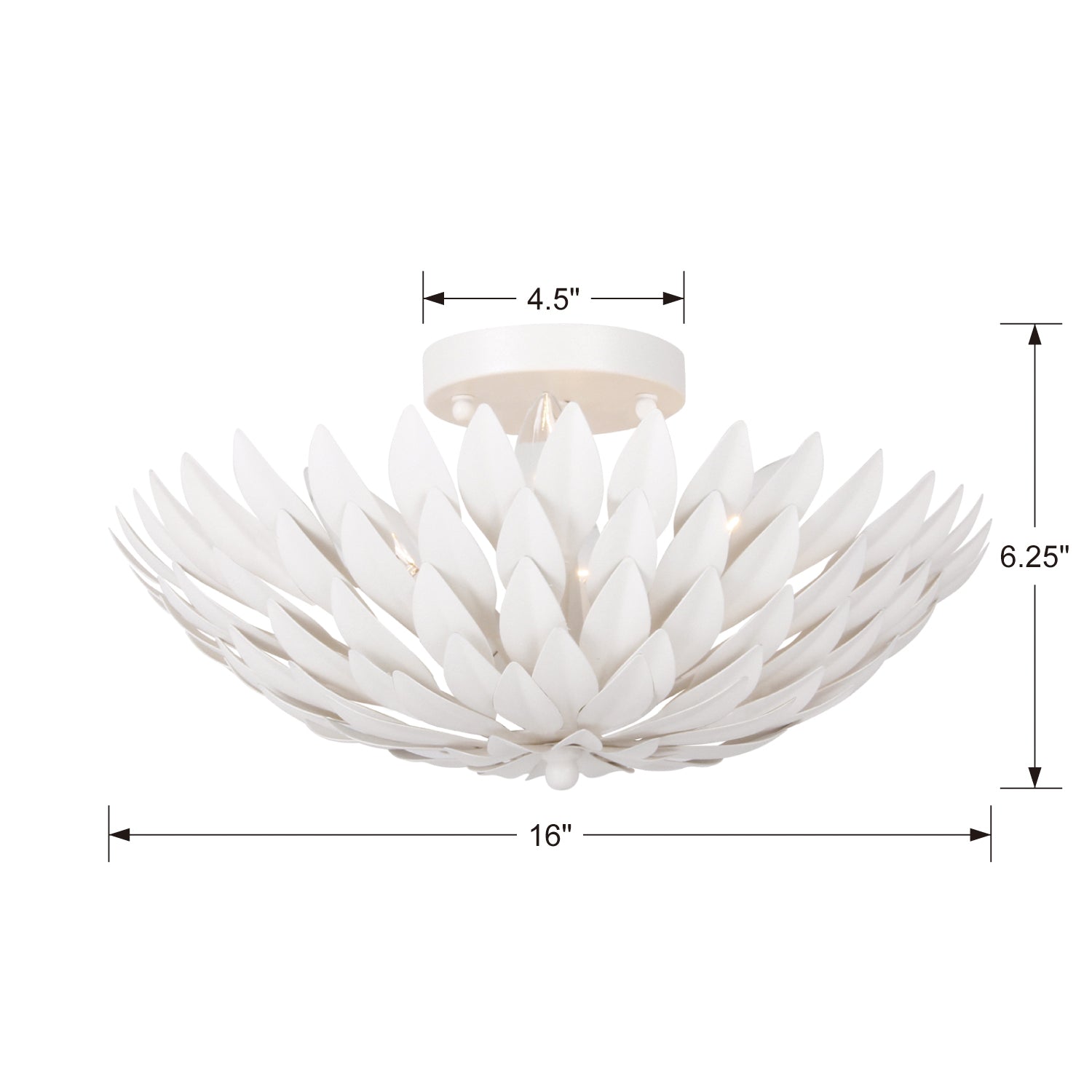 Broche 4-Light Semi-Flush Mount Ceiling Light