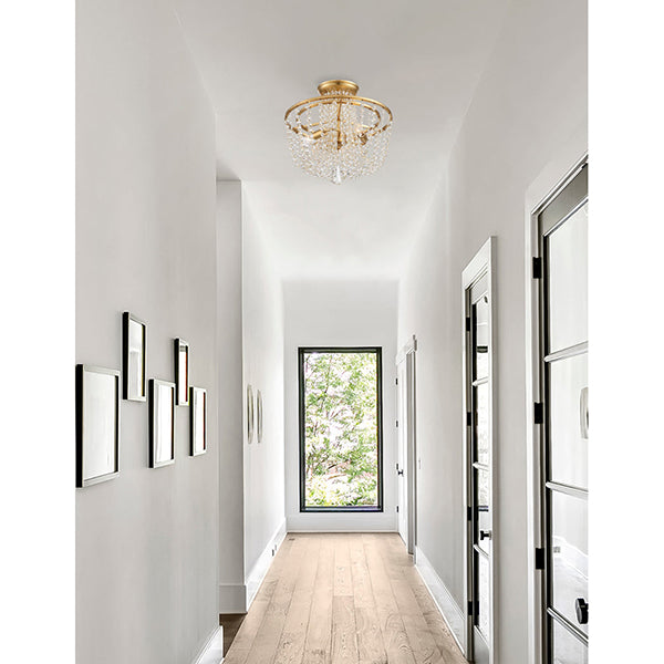 Arcadia 3-Light Semi-Flush Mount Ceiling Light